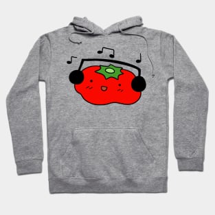 Tomato with Headphones Hoodie